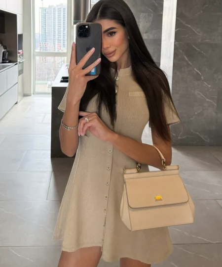 Alternative view of Titannorthamerica Knit Button-Up Short Dress