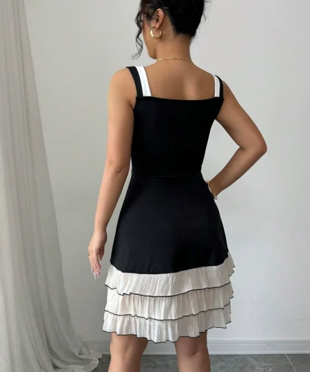 Alternative view of Titannorthamerica Elegant Color-Block Knit Dress