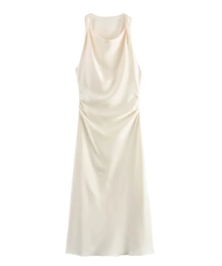 Alternative view of Titannorthamerica Women’s Cowl-Neck Satin Slip Dress – Soft Polyester, Multiple Colors Available