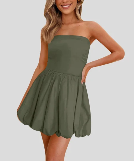 Alternative view of Titannorthamerica Strapless Puff Mini Dress